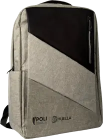 Mochila gris poli y huella